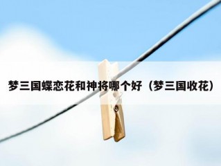 梦三国蝶恋花和神将哪个好（梦三国收花）