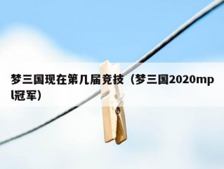 梦三国现在第几届竞技（梦三国2020mpl冠军）