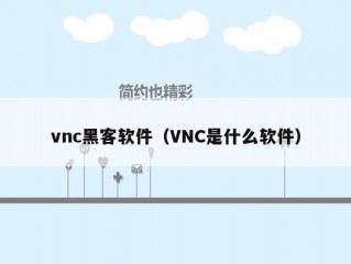 vnc黑客软件（VNC是什么软件）