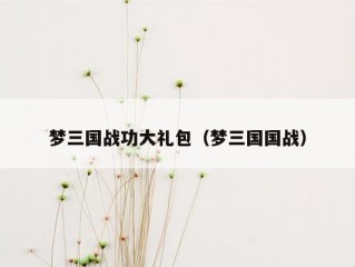 梦三国战功大礼包（梦三国国战）