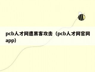 pcb人才网遭黑客攻击（pcb人才网官网app）