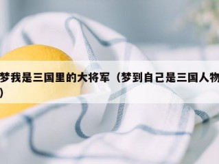 梦我是三国里的大将军（梦到自己是三国人物）