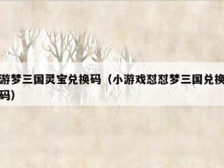 游梦三国灵宝兑换码（小游戏怼怼梦三国兑换码）