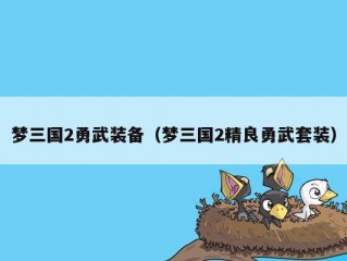 梦三国2勇武装备（梦三国2精良勇武套装）